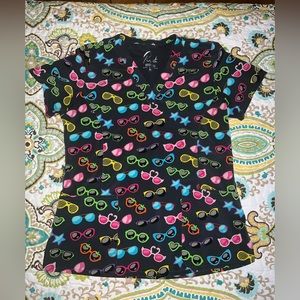 Prints by Maevn scrub top